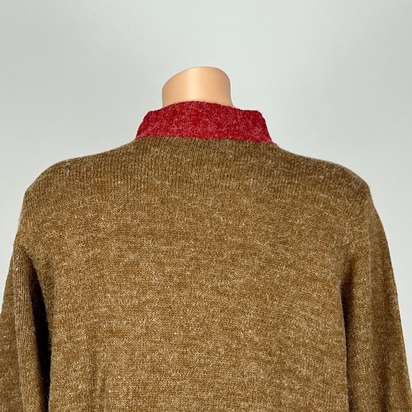 Linea Leisure by Louis Dell Olio Brown Red Double Zip Long Cardigan size 3X - Picture 9 of 16